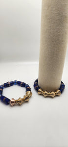 Blue and Gold Chunky Bracelet