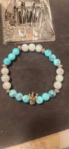 Men Turquoise and White bracelet