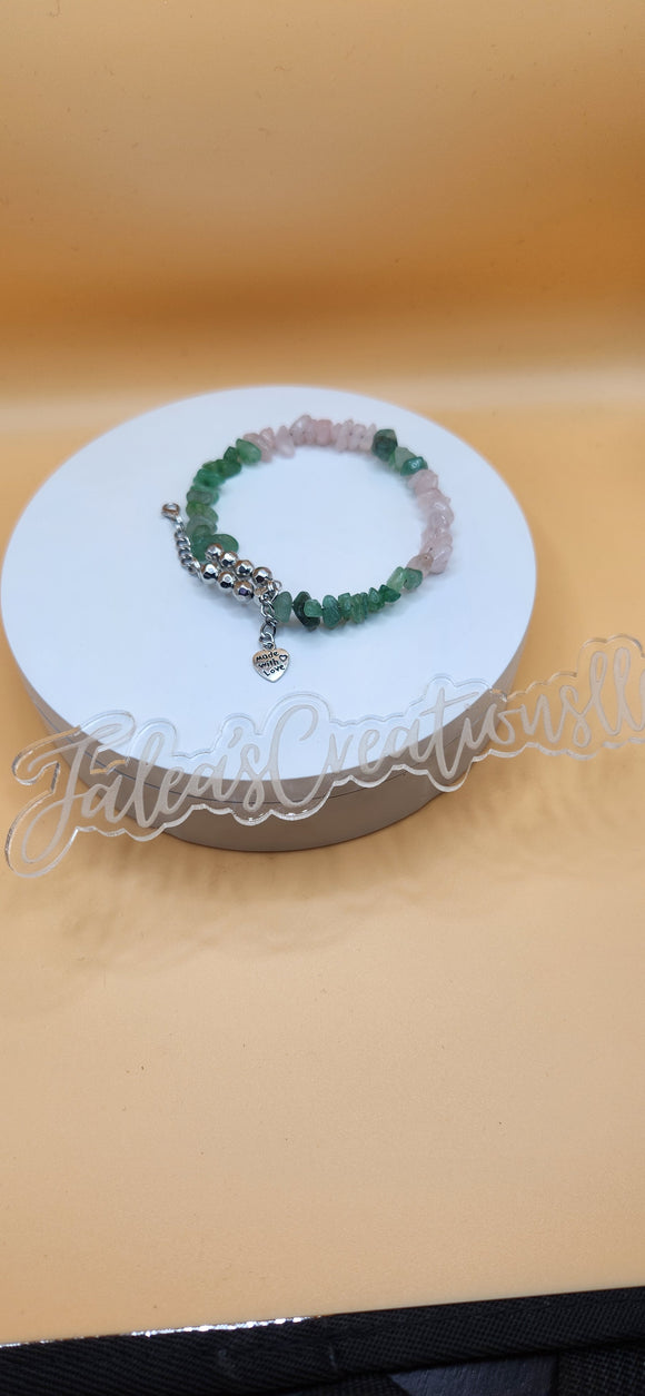 Pink & Green Rock Collection Bracelet