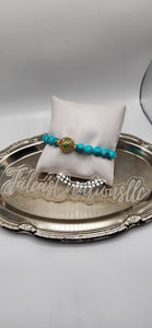 Gold and Turquoise Bracelet