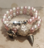 Pink and White bracelet: