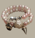 Pink and White bracelet: