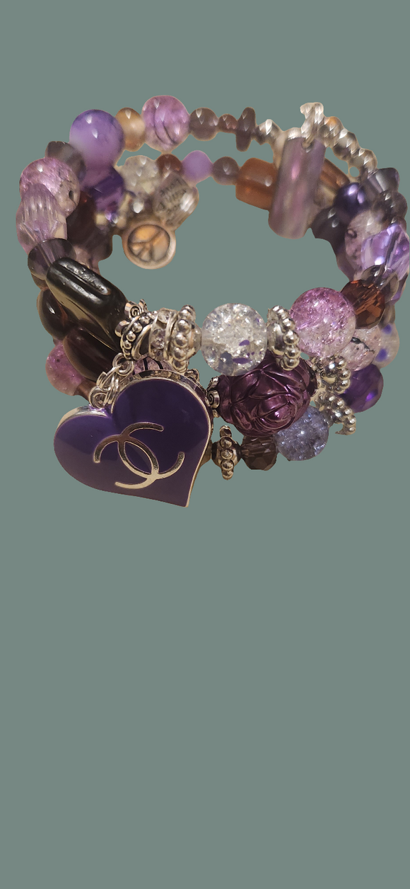 Purple  wrapped bracelet