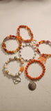 White and Orange Stacked Set: