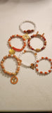 White and Orange Stacked Set: