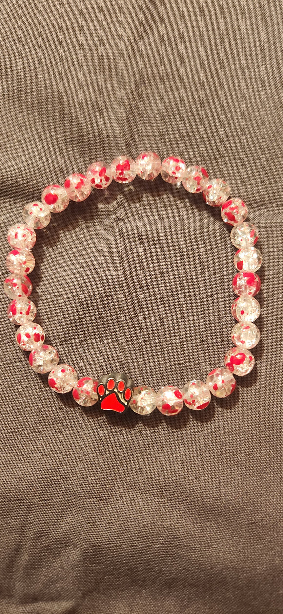 Men Paw print bracelet