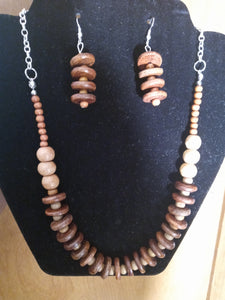 Wood Necklace and Bracelet